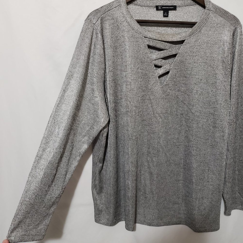 Gray Long Sleeve Women's Top